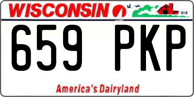 WI license plate 659PKP