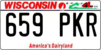 WI license plate 659PKR