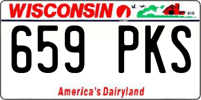 WI license plate 659PKS