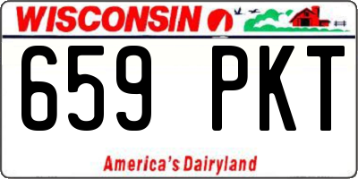 WI license plate 659PKT