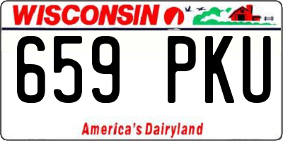 WI license plate 659PKU
