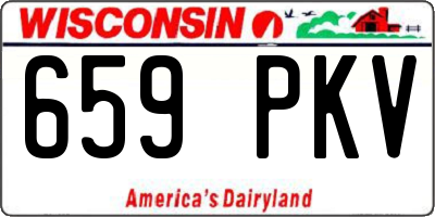 WI license plate 659PKV