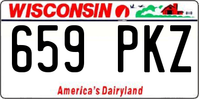 WI license plate 659PKZ