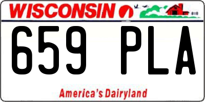 WI license plate 659PLA