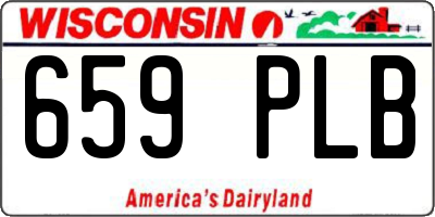 WI license plate 659PLB