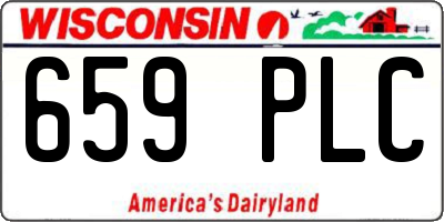 WI license plate 659PLC