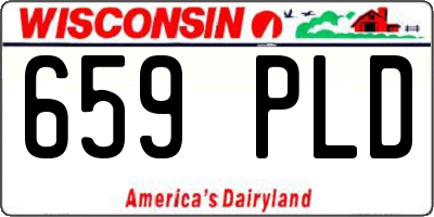 WI license plate 659PLD
