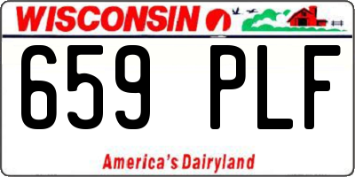 WI license plate 659PLF