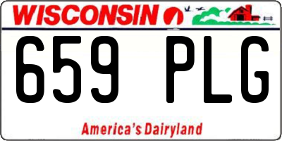 WI license plate 659PLG