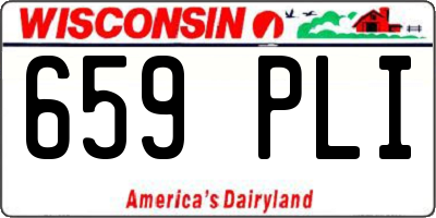 WI license plate 659PLI