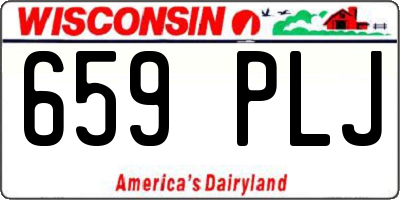 WI license plate 659PLJ
