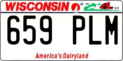WI license plate 659PLM