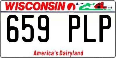 WI license plate 659PLP