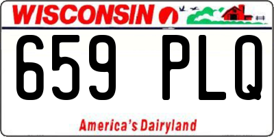 WI license plate 659PLQ
