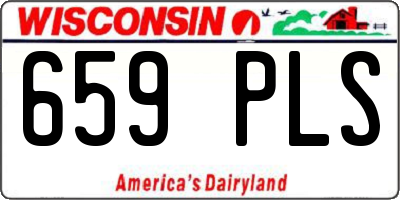 WI license plate 659PLS
