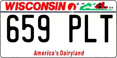 WI license plate 659PLT