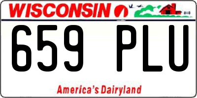 WI license plate 659PLU