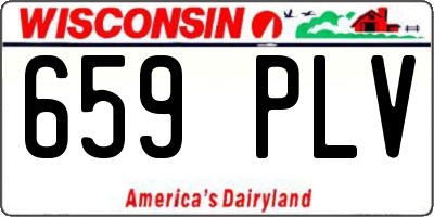 WI license plate 659PLV