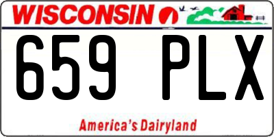 WI license plate 659PLX