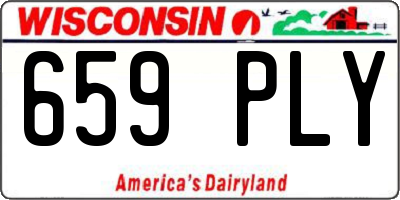 WI license plate 659PLY