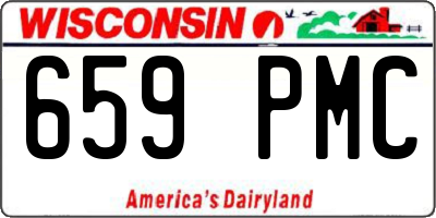 WI license plate 659PMC