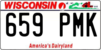 WI license plate 659PMK