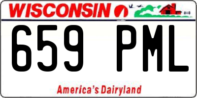 WI license plate 659PML