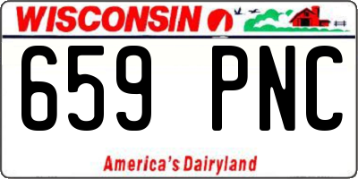 WI license plate 659PNC