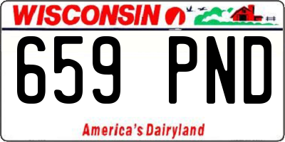 WI license plate 659PND