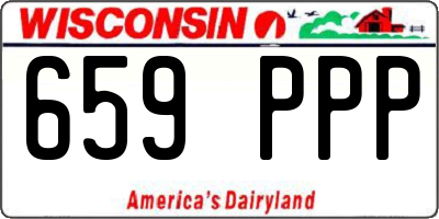 WI license plate 659PPP