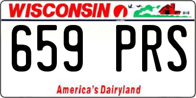 WI license plate 659PRS
