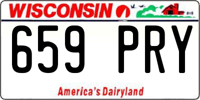 WI license plate 659PRY
