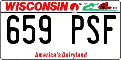 WI license plate 659PSF