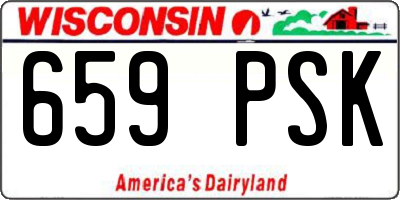 WI license plate 659PSK
