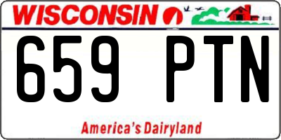 WI license plate 659PTN