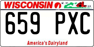 WI license plate 659PXC