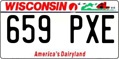 WI license plate 659PXE