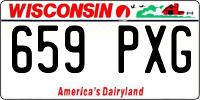WI license plate 659PXG