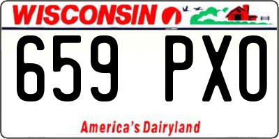 WI license plate 659PXO