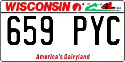 WI license plate 659PYC