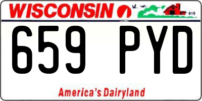 WI license plate 659PYD