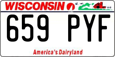 WI license plate 659PYF