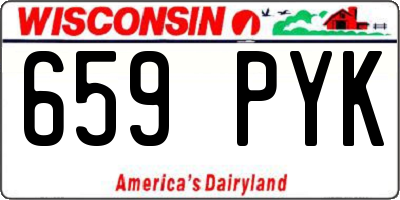WI license plate 659PYK