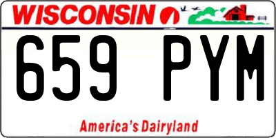 WI license plate 659PYM