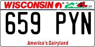 WI license plate 659PYN