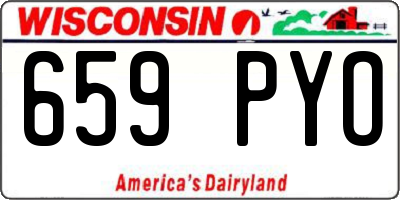 WI license plate 659PYO