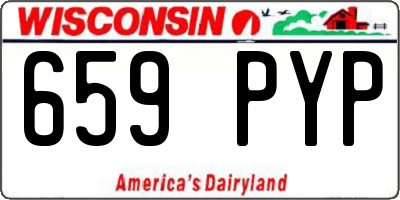 WI license plate 659PYP