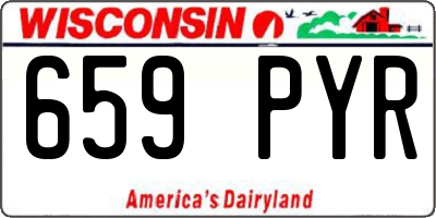 WI license plate 659PYR