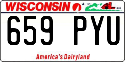 WI license plate 659PYU