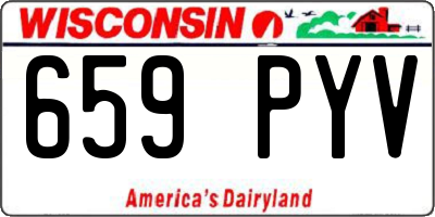 WI license plate 659PYV